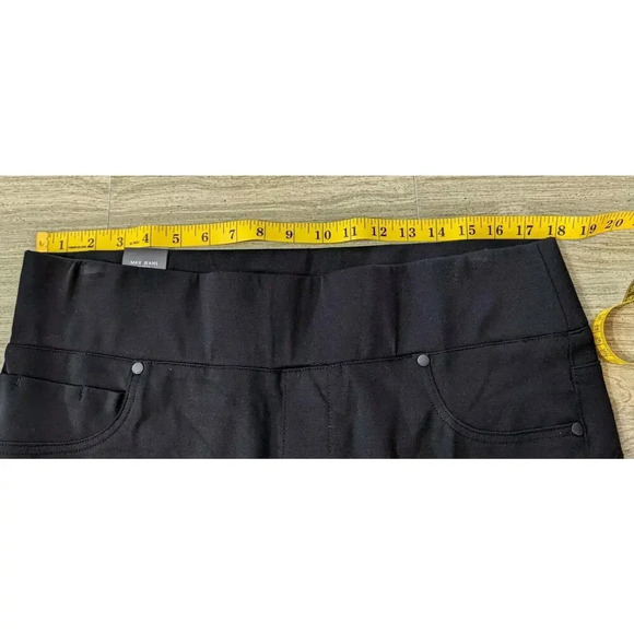 Max Jeans Dress Pants 18W Black Stretch Solid Logo Ponte Knit Back Pockets - Picture 10 of 12